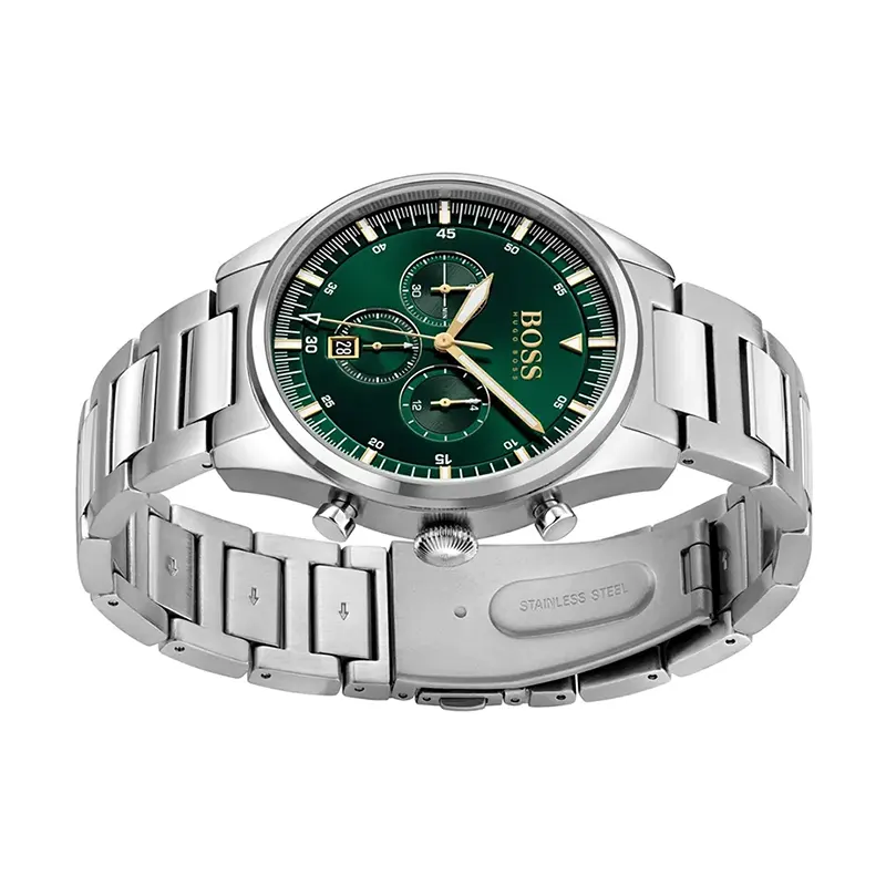 Hugo Boss Pioneer Quartz Green Dial Men's Watch - 1513868